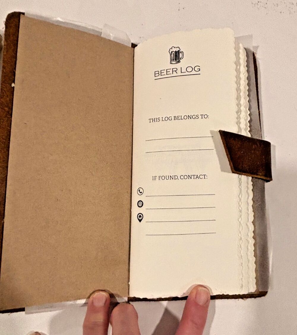 Tolredo Handcrafted Craft Beer Log Brown Leather Book Tasting Journal Handmade - Picture 4 of 5